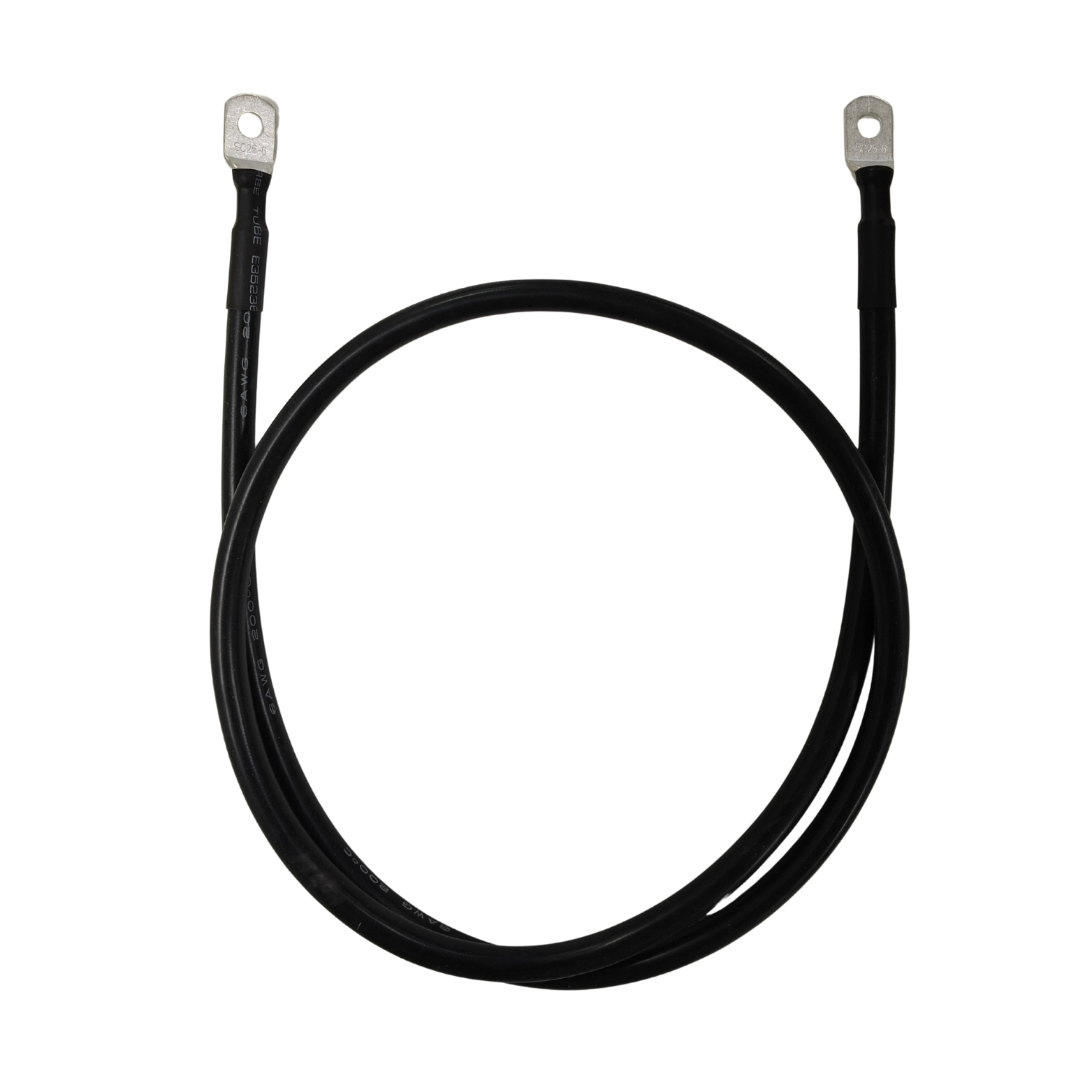 SILICONE WIRE 6AWG BLACK (SC25-6LUGS) 1000MM